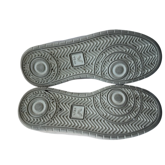 Veja White Sneakers with Neon pink/orange and Lavender Heel Accent - Picture 3 of 3